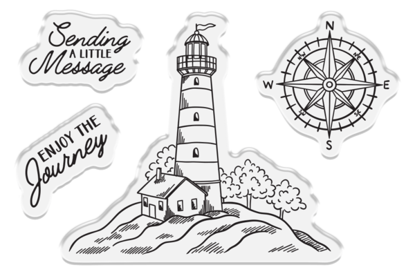 Crafter's Companion Message in a Bottle Stamp & Die Lighthouse Scene (CC-MIAB-STD-LHOSC)