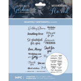 Crafter's Companion Midnight Floral Photopolymer Stamp Heartfelt Sentiments (NG-MF-STP-HEATS)