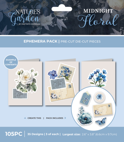 Crafter's Companion Midnight Floral Ephemera Pack (NG-MF-EPHE) Crafter's Companion Midnight Floral Ephemera Pack (NG-MF-EPHE)