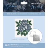 Crafter's Companion Midnight Floral 3D Embossing Folder & Metal Die Rose Blooms (NG-MF-3DEF5.5-MD-RBLO)