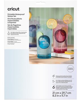 Cricut Printable Waterproof Sticker Set A4 Transparent (6pcs) (2011892)