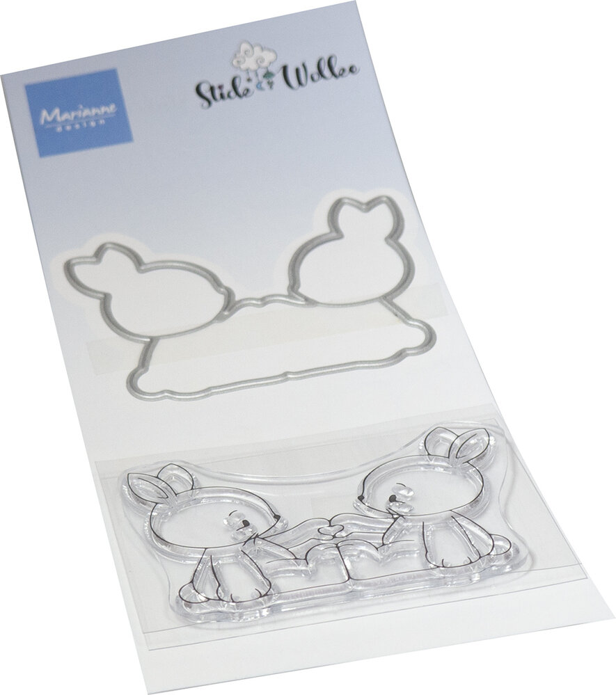 Marianne Design Stamp & Die Stick & Wolke - Rabbit Friends (CS1154)
