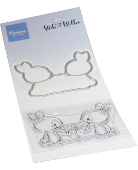 Marianne Design Stamp & Die Stick & Wolke - Rabbit Friends (CS1154)