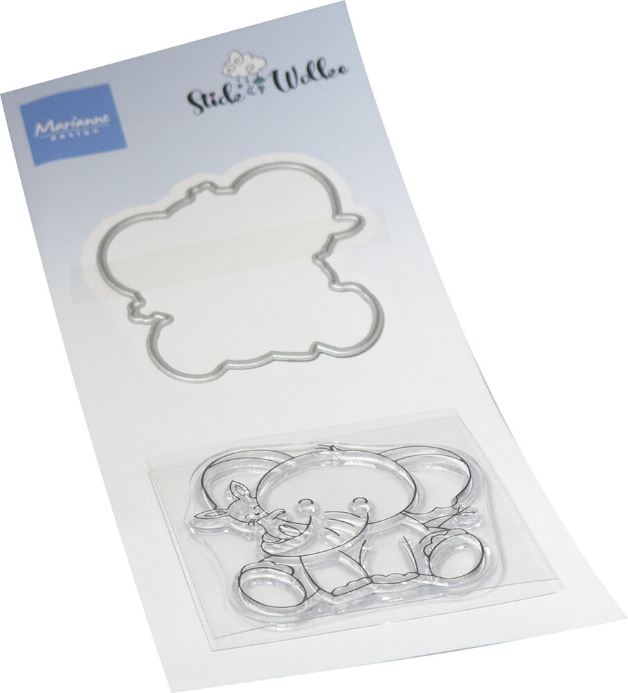 Marianne Design Stamp & Die Stick & Wolke - Elephant Hug (CS1153) Marianne Design Stamp & Die Stick & Wolke - Elephant Hug (CS1153)