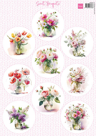 Marianne Design Decoupage Sweet Bouquets (VK9640) Marianne Design Decoupage Sweet Bouquets (VK9640)