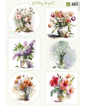 Marianne Design Decoupage Birthday Bouquets (VK9639) Marianne Design Decoupage Birthday Bouquets (VK9639)