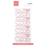 Marianne Design Decorations Hearts Rhinestones Light Pink (CA3222)