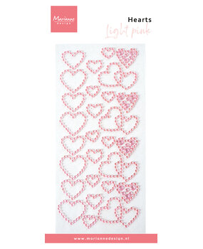 Marianne Design Decorations Hearts Rhinestones Light Pink (CA3222)
