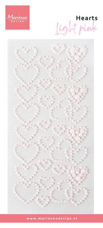 Marianne Design Decorations Hearts Pearls Light Pink (CA3220) Marianne Design Decorations Hearts Pearls Light Pink (CA3220)
