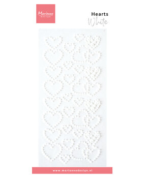 Marianne Design Decorations Hearts Pearls White (CA3219) Marianne Design Decorations Hearts Pearls White (CA3219)