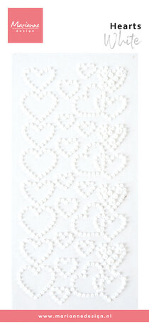 Marianne Design Decorations Hearts Pearls White (CA3219) Marianne Design Decorations Hearts Pearls White (CA3219)