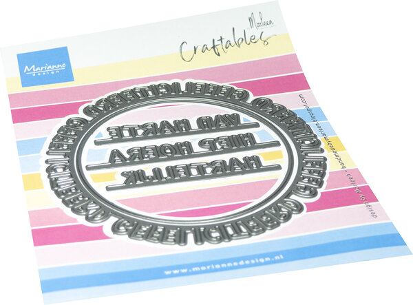 Marianne Design Craftables Gefeliciteerd Cirkel by Marleen (CR1714) Marianne Design Craftables Gefeliciteerd Cirkel by Marleen (CR1714)