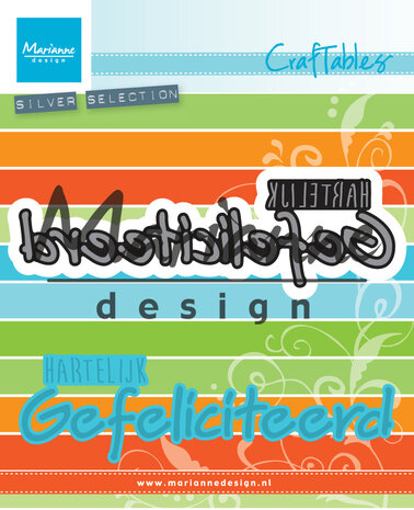 Marianne Design Craftables Hartelijk Gefeliciteerd (CR1319) Marianne Design Craftables Hartelijk Gefeliciteerd (CR1319)