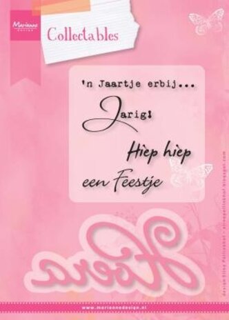 Marianne Design Collectables Stamp & Die Eline's Hoera NL (COL1348)