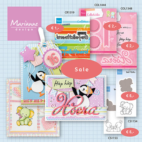 Marianne Design Collectables Stamp & Die Eline's Hoera NL (COL1348)