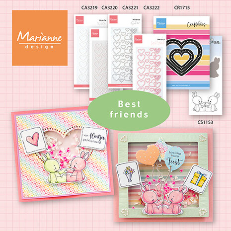 Marianne Design Decorations Hearts Rhinestones Light Pink (CA3222) Marianne Design Decorations Hearts Rhinestones Light Pink (CA3222)