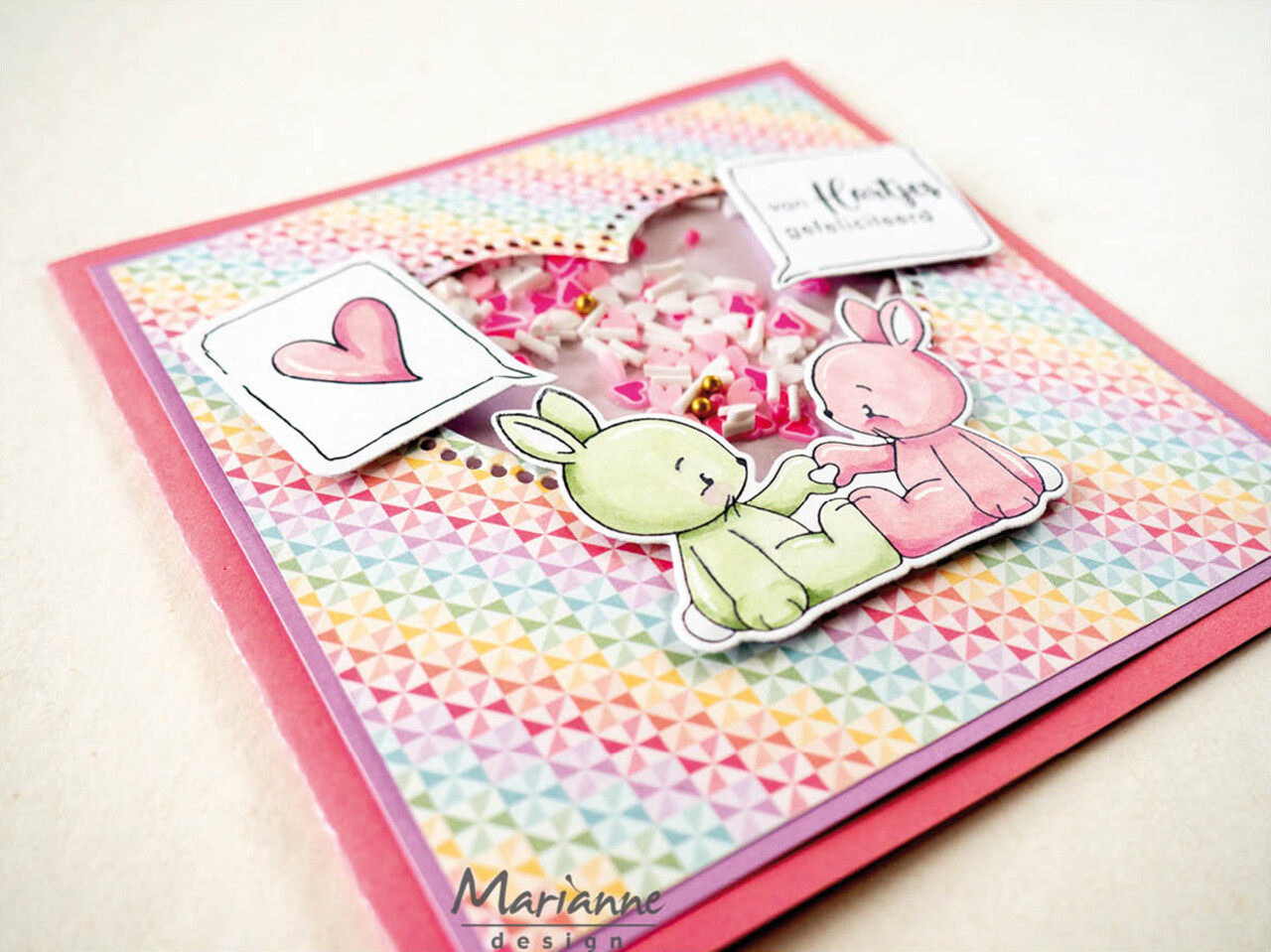 Marianne Design Stamp & Die Stick & Wolke - Rabbit Friends (CS1154)
