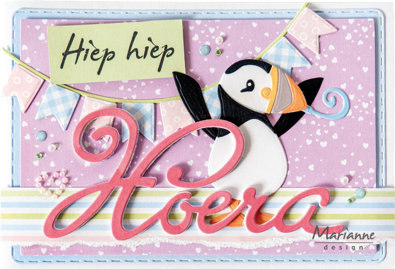 Marianne Design Collectables Stamp & Die Eline's Hoera NL (COL1348)