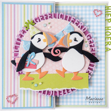Marianne Design Collectables Eline's Party Puffin (COL1581) Marianne Design Collectables Eline's Party Puffin (COL1581)