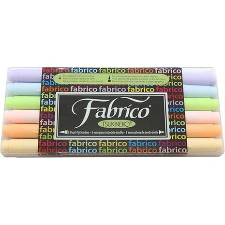 Tsukineko VersaCraft Fabrico Marker Set Sorbet (6pcs) (FAM-6SB)