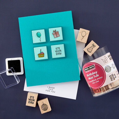 Hero Arts Birthday Mini Tub Woodblock Stamps (LP513)