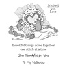 Spellbinders House-Mouse Heart and Soul Cling Rubber Stamps Stitched with Love (RSC-066)