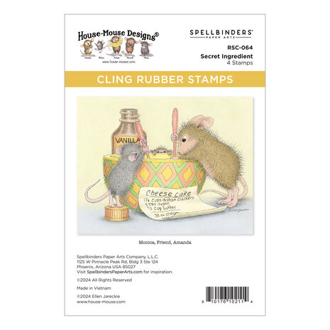 Spellbinders House-Mouse Heart and Soul Cling Rubber Stamps Secret Ingredient (RSC-064)