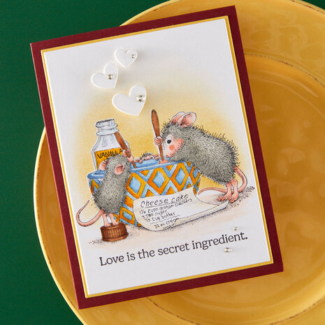 Spellbinders House-Mouse Heart and Soul Cling Rubber Stamps Secret Ingredient (RSC-064)