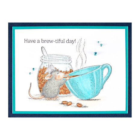 Spellbinders House-Mouse Heart and Soul Cling Rubber Stamps Brew-tiful Day (RSC-063)
