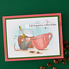 Spellbinders House-Mouse Heart and Soul Cling Rubber Stamps Brew-tiful Day (RSC-063)