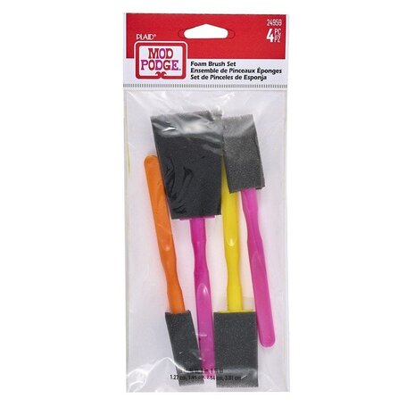 Mod Podge Foam Brush Set 1/2, 3/4, 1, 1 1/2 Inch (4pcs) (24959)