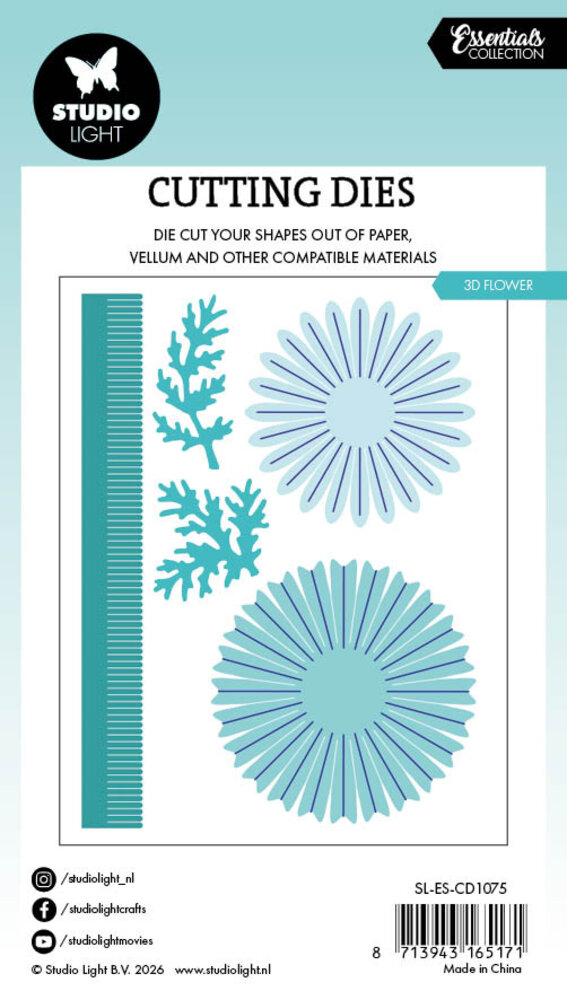 Studio Light 3D Flower Essentials Cutting Dies (SL-ES-CD1075)