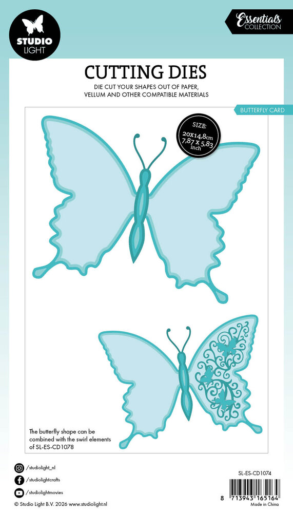 Studio Light Butterfly Card Essentials Cutting Dies (SL-ES-CD1074)