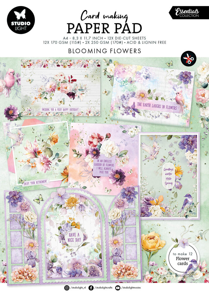 Studio Light Blooming Flowers Card Making Paper Pad (SL-ES-CMP25)