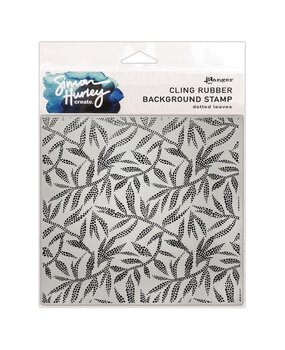 Ranger Simon Hurley create. Background Stamps 6x6 Inch Dotted Leaves (HUR88806)