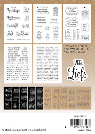 Studio Light Nederlandse Kerstteksten Christmas Stickers (SL-ES-STIC40)