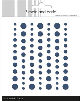 Simple and Basic Matte Enamel Dots Navy (77pcs) (SBA053)