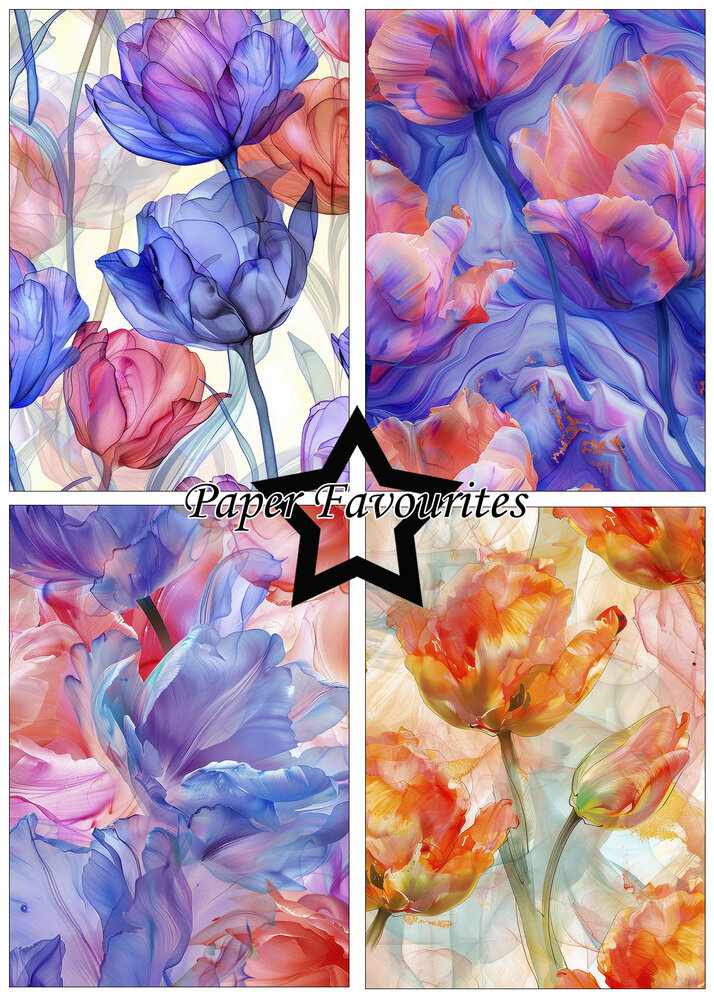 Paper Favourites Alcohol Ink Tulips A5 Paper Pad (PFA206)