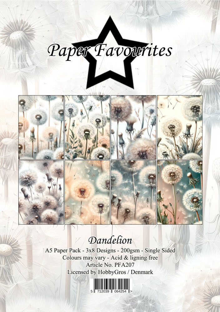 Paper Favourites Dandelion A5 Paper Pad (PFA207)
