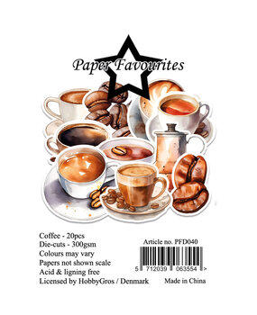 Paper Favourites Die-Cuts A7 Coffee (20pcs) (PFD040)