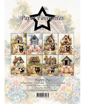 Paper Favourites Happy Pigs A6 Paper Pad (PFA606)