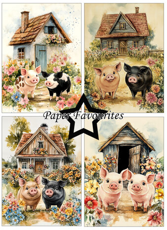 Paper Favourites Happy Pigs A6 Paper Pad (PFA606)