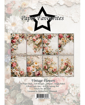 Paper Favourites Vintage Flowers A6 Paper Pad (PFA608)