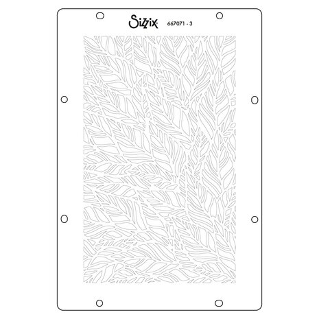 Sizzix Stencil A5 by Vicki Boutin Buildables Botanicals #1 (4pcs) (667071)