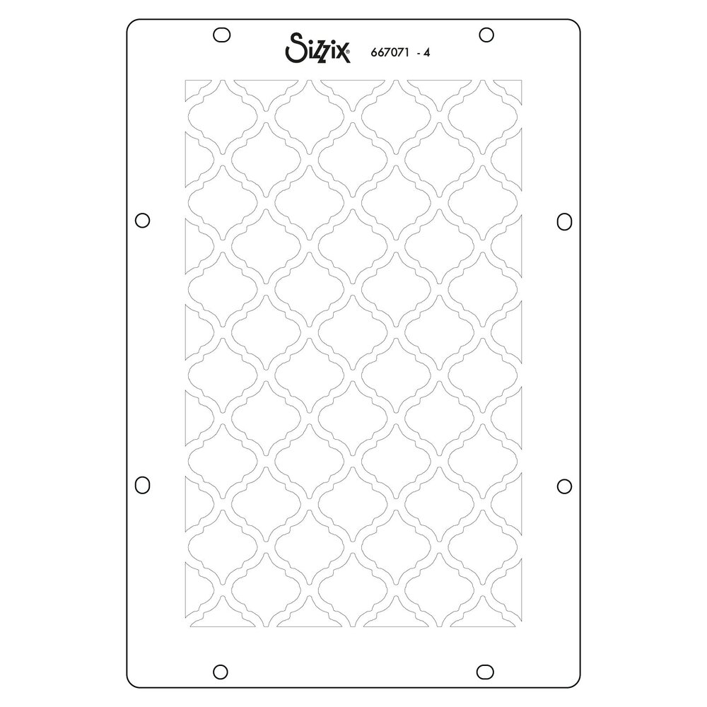 Sizzix Stencil A5 by Vicki Boutin Buildables Botanicals #1 (4pcs) (667071)