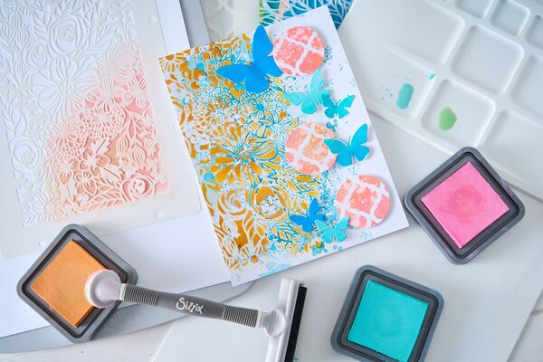 Sizzix Stencil A5 by Vicki Boutin Buildables Botanicals #1 (4pcs) (667071)