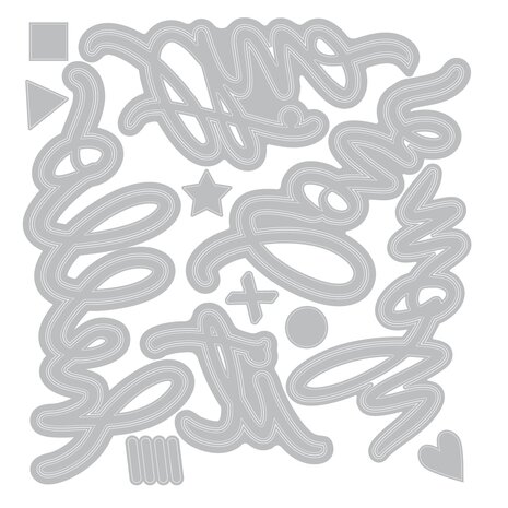 Sizzix Thinlits Die by Vicki Boutin Vicki Script #1 (17pcs) (667073) Sizzix Thinlits Die by Vicki Boutin Vicki Script #1 (17pcs) (667073)