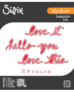 Sizzix Thinlits Die by Vicki Boutin Vicki Script #1 (17pcs) (667073)