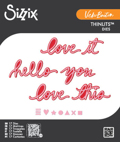 Sizzix Thinlits Die by Vicki Boutin Vicki Script #1 (17pcs) (667073) Sizzix Thinlits Die by Vicki Boutin Vicki Script #1 (17pcs) (667073)