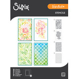 Sizzix Stencil A5 by Vicki Boutin Buildables Botanicals #1 (4pcs) (667071)
